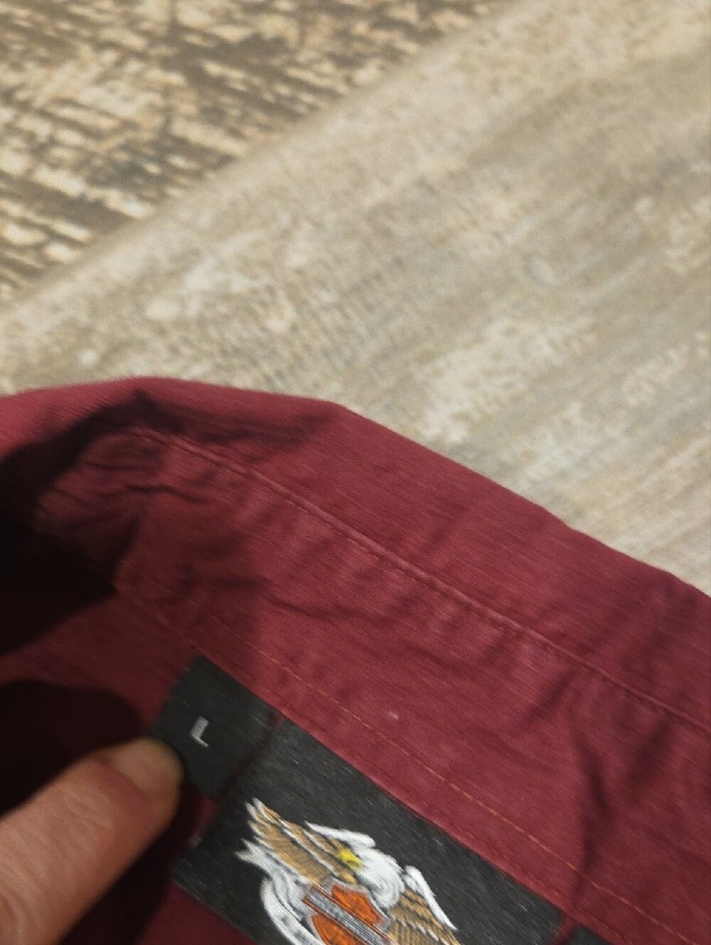 Harley-Davidson Women's Burgundy Button-Up Shirt - Picture 8 of 8